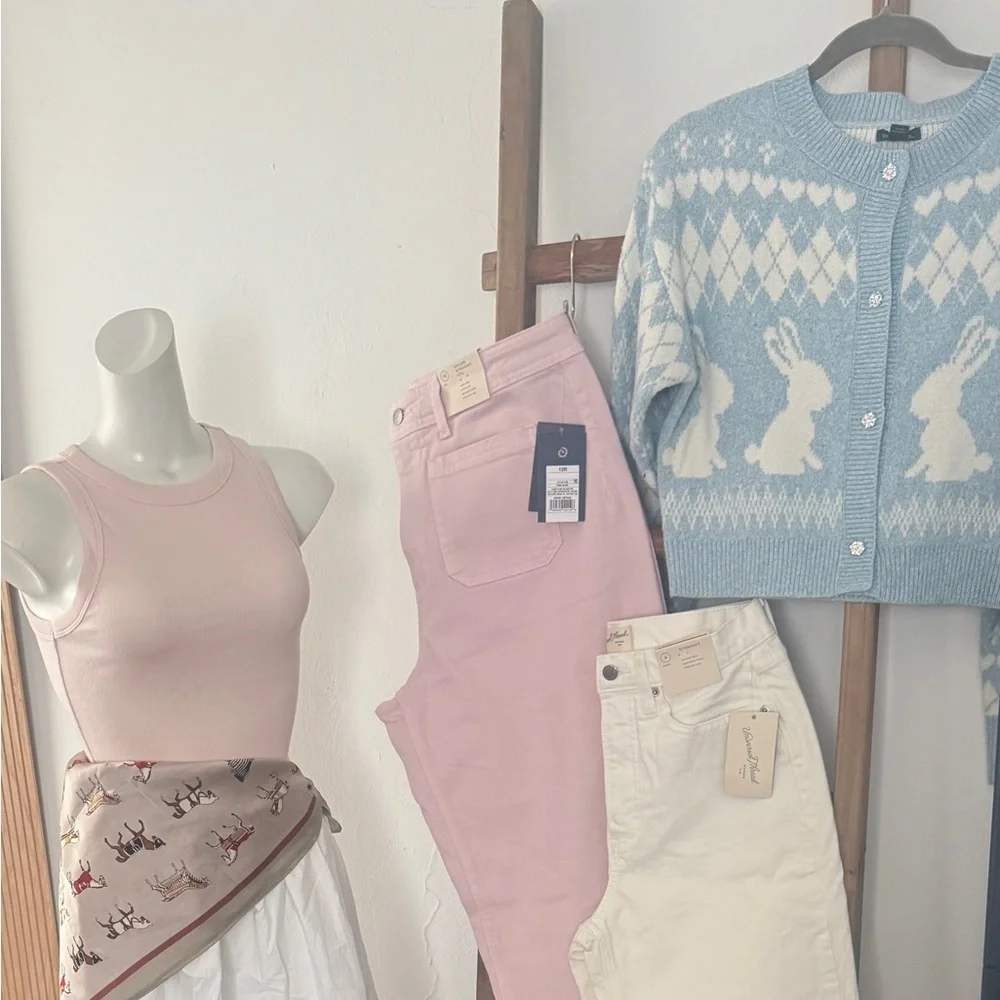 Light Blue Bunny Pattern Cardigan Wild Fable - NWT szXS - Picture 4 of 4